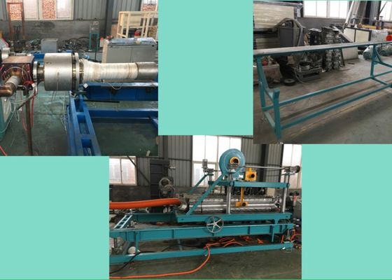 máquina reforçada flexível da mangueira do fio de aço da máquina da tubulação do PE 50-100kg/H