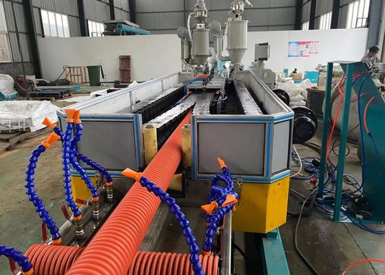a parede dobro de 100-630mm corrugada conduz a fatura da tubulação do PE da máquina