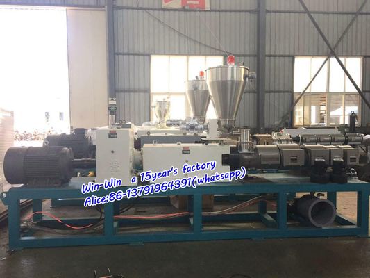 Linha de produção de máquina para fabricar tubos de PVC de PP PE Linha de extrusão de tubos corrugados de parafuso simples ou duplo