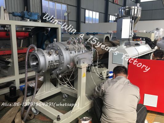 Máquina para fabricar tubos corrugados sólidos de plástico PVC PE PPR Extrusão dupla simples