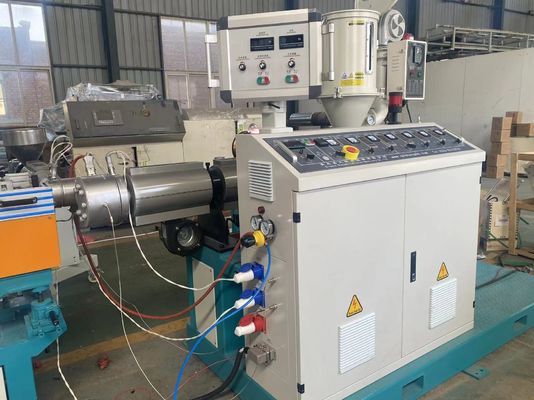 PE PP que rosqueia linha de produção ondulada da tubulação da única parede com linha de marcação