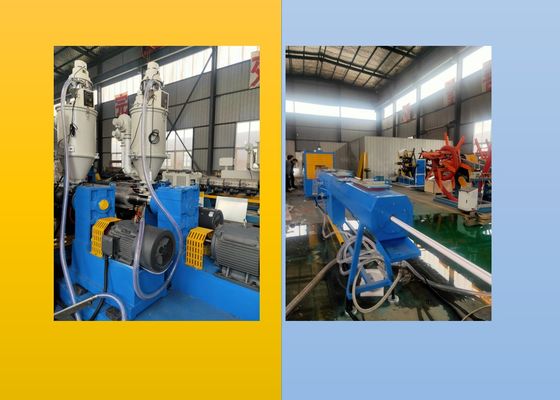 do HDPE profundo do parafuso do PLC 250kgh linha ondulada da extrusão da tubulação