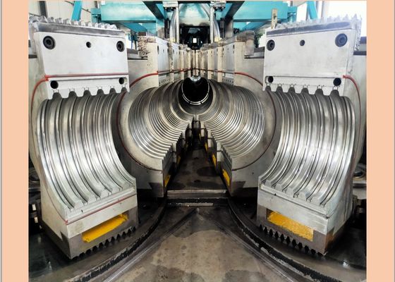 Linha ondulada da extrusão da tubulação do PE 400mm do PVC PP do PLC