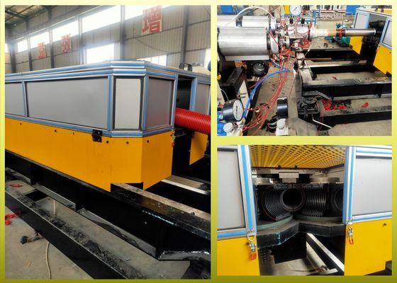 linha ondulada espiral da extrusão da tubulação de 100kw 300kg/H