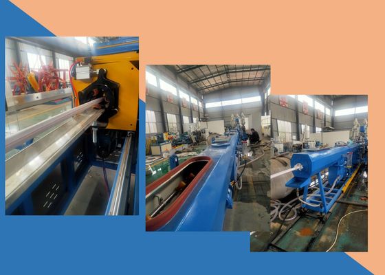 160kg/h PPR três do HDPE da tubulação camadas da linha uma alimentação da extrusão