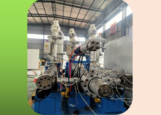 3 camadas da linha reforçada 160mm 18m/Min da extrusão da tubulação do HDPE
